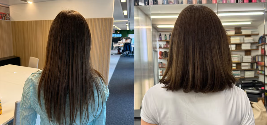 Nëse ke flokë të hollë, modeli “Peekaboo” i bën të duken shumë të dendur