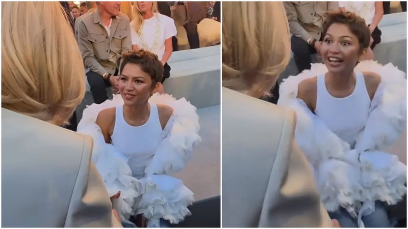 Nuk u ngrit në këmbë për t’i dhënë dorën Brigitte Macron, aktorja Zendaya “kryqëzohet” nga fansat