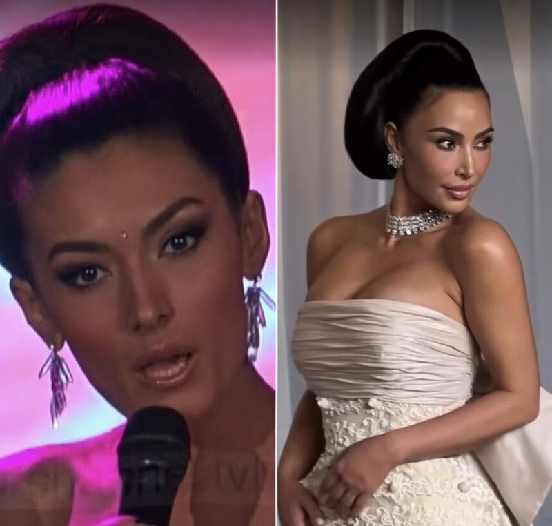 Nora Istrefi e realizoi 18 vite më parë, Kim Kardashian shfaqet sot me të njëjtin stilim flokësh